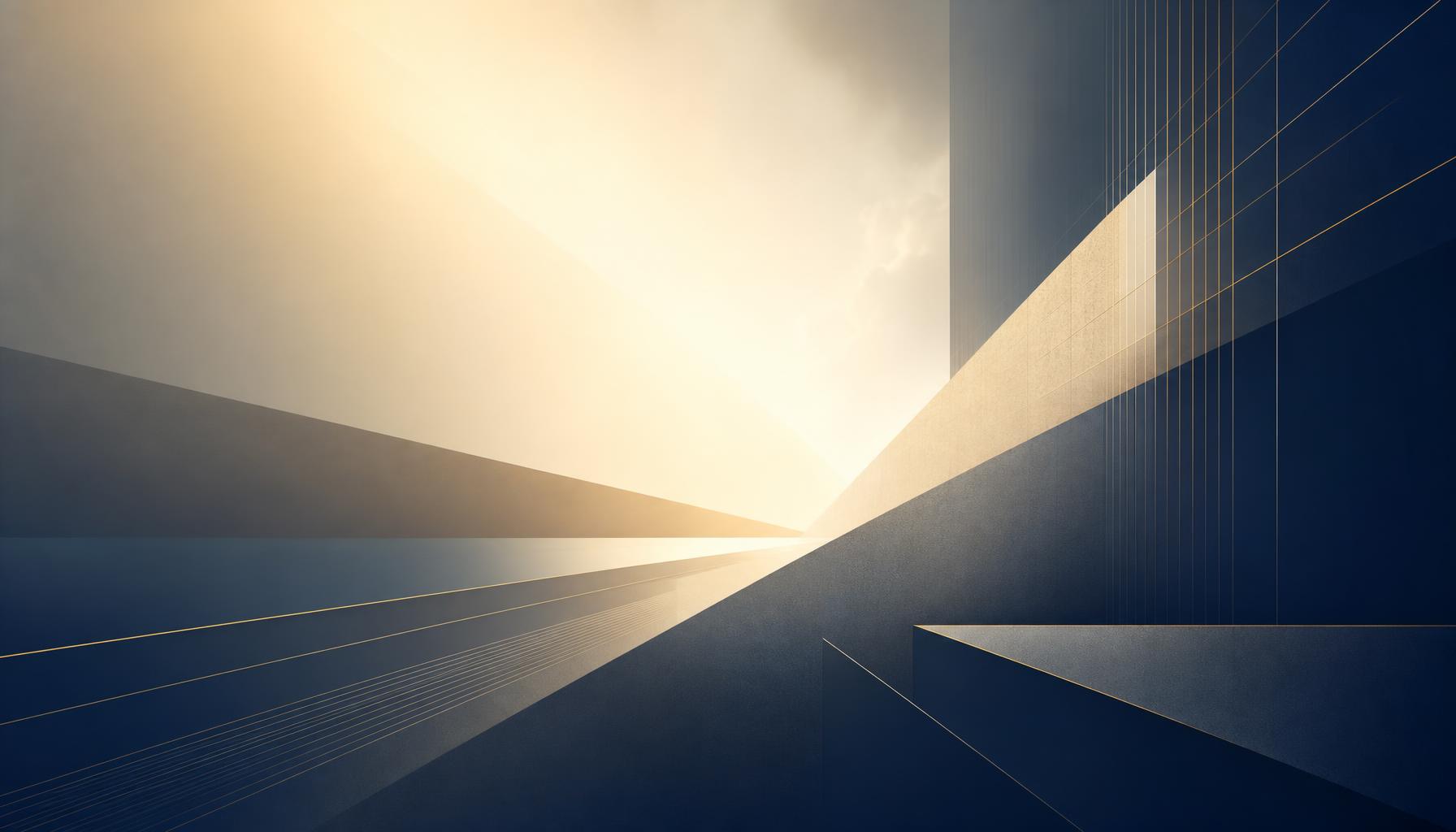Abstract corporate leadership concept with navy and gold tones